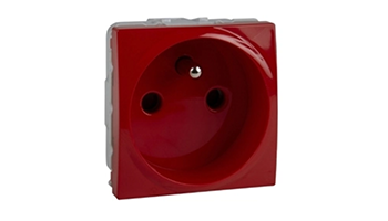 SCHNEIDER ELECTRIC MGU3.039.03 Unica Basic Contact French standard Red with child protection