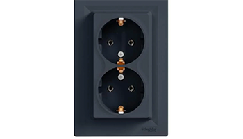 SCHNEIDER ELECTRIC EPH9900171 Asfora Contact Shuko Dvoen 2P+E Anthracite with frame