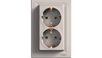 SCHNEIDER ELECTRIC EPH9900169 Asfora Shuko contact double 2P+E Bronze with frame