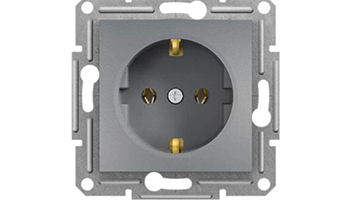 SCHNEIDER ELECTRIC EPH2900162 Asfora Socket Shuko 16A without frame Steel