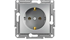 SCHNEIDER ELECTRIC EPH2900161 Asfora Socket Shuko 16A without frame Aluminum