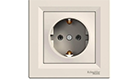 SCHNEIDER ELECTRIC EPH2900123 Asfora Contact Shuko 16A Cream