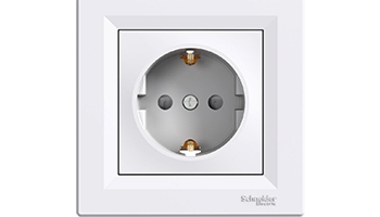 SCHNEIDER ELECTRIC EPH2900221 Asfora Socket Shuko with child protection 16A White