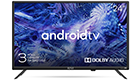 KIVI 24H750NB 24', HD, Google Android TV, Black, 1366x768, 60 Hz, Sound by JVC, 2x5W, 21 kWh/1000h ,