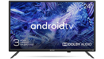 KIVI 24H750NB 24', HD, Google Android TV, Black, 1366x768, 60 Hz, Sound by JVC, 2x5W, 21 kWh/1000h ,