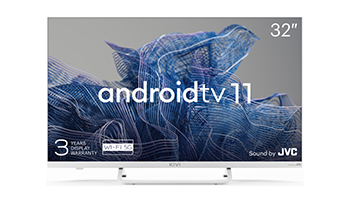 KIVI 32F750NW 32', FHD, Android TV 11, White, 1920x1080, 60 Hz, Sound by JVC, 2x8W, 27 kWh/1000h , B