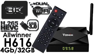 Tanix TX6s Allwinner H616 4GB RAM 32GB ROM 5G WIFI Android 10.0 4K 8K TV Box