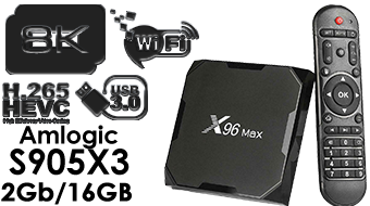X96 MAX Plus 2GB/16GB Amlogic S905x3 Android 9.0 8K Video Decode TV Box 2.4G WiFi 1000Mbps LAN USB3.