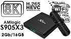 X96 Air Amlogic S905x3 8K Video Decode Android 9.0 TV Box 2GB DDR3 16GB eMMC 2.4G WiFi LAN USB3.0 