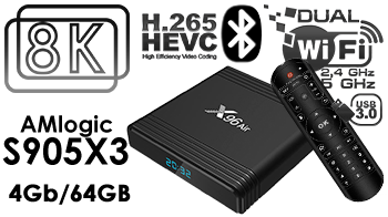 X96 Air Amlogic S905x3 8K Video Decode Android 9.0 TV Box 4GB DDR3 64GB eMMC 2.4G+5.8G WiFi Bluetoot