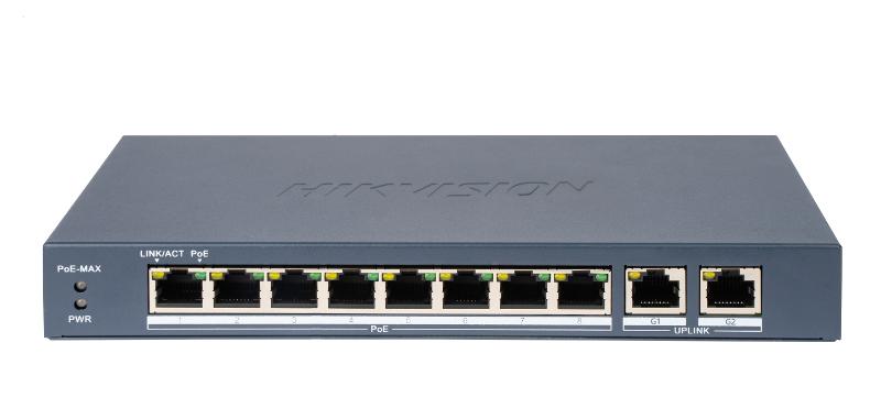 Hikvision DS-3E0310P-E/M(B) 8 Port Fast Ethernet Unmanaged POE Switch